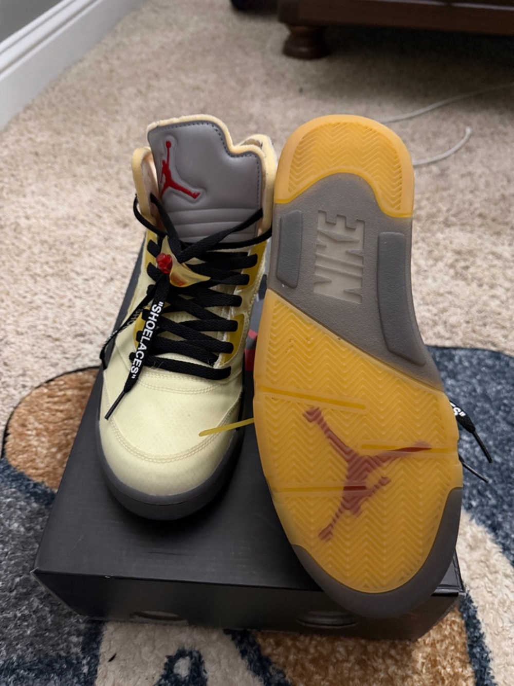 Air Jordan 5 Off-White Sail - Picture 5 of 13